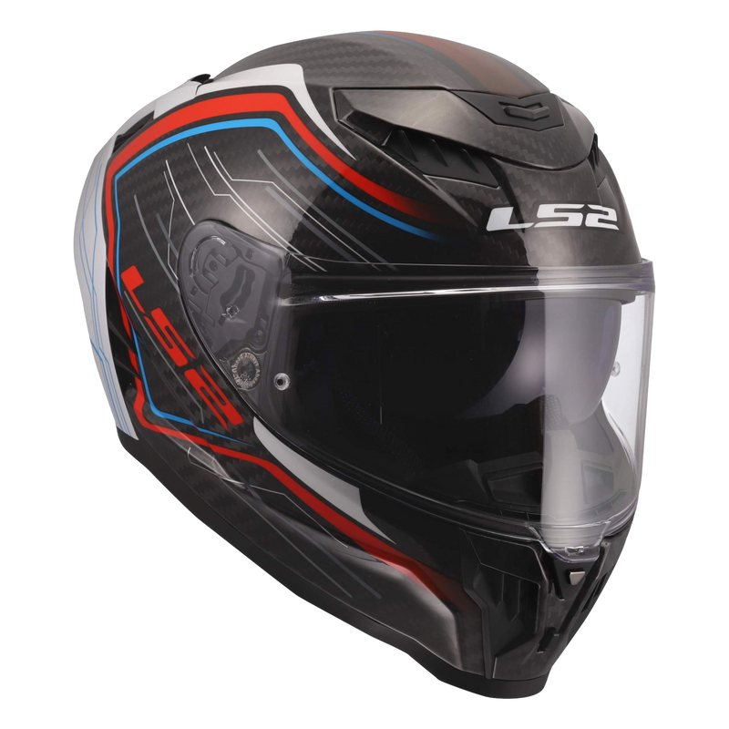 LS2 FF807 Dragon Carbon Helmet – Subic Gloss Red/White – view 8