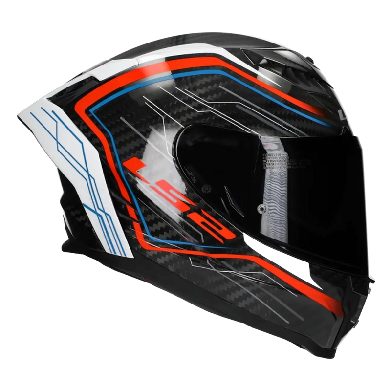 LS2 FF807 Dragon Carbon Helmet – Subic Gloss Red/White – view 10