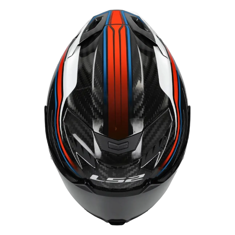 LS2 FF807 Dragon Carbon Helmet – Subic Gloss Red/White – view 14