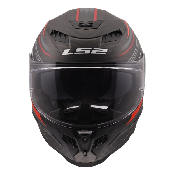 LS2 FF807 Dragon Carbon Helmet – Subic Matt Red – view 3