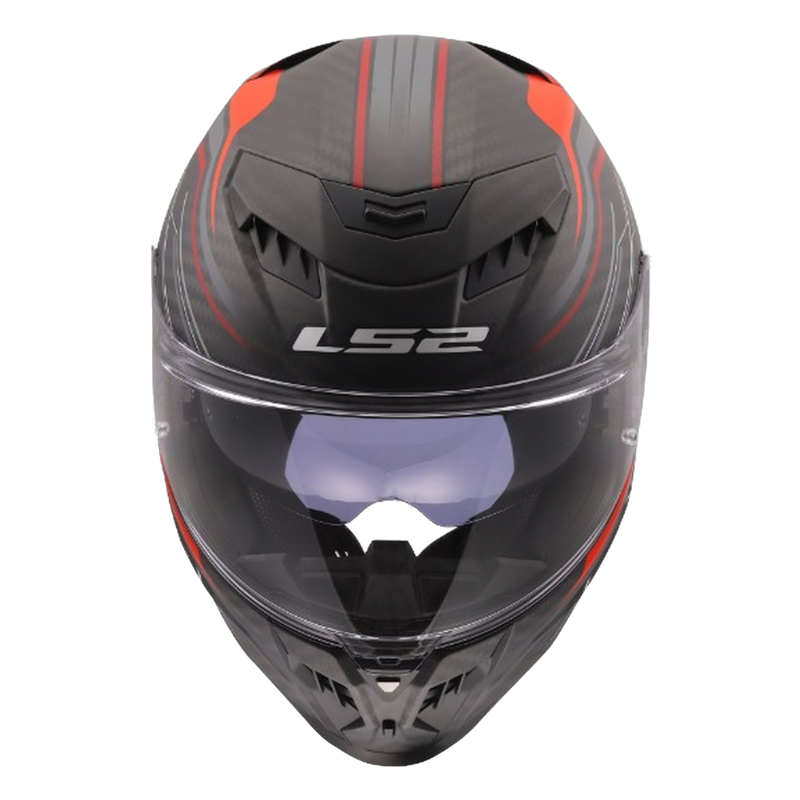 LS2 FF807 Dragon Carbon Helmet – Subic Matt Red – view 4