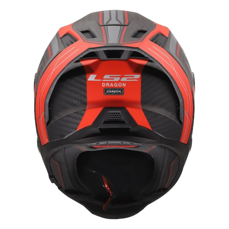 LS2 FF807 Dragon Carbon Helmet – Subic Matt Red – view 8