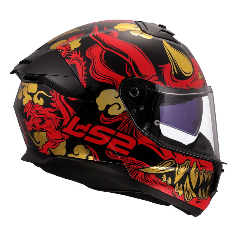 LS2 FF808 Stream II Helmet – Drako Black/Red