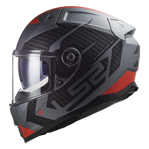 LS2 FF811 Vector II Helmet – Splitter Matt Titanium/Red
