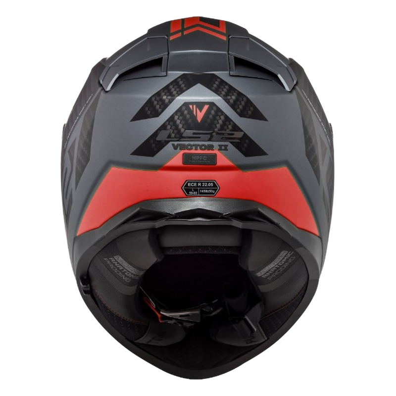 LS2 FF811 Vector II Helmet – Splitter Matt Titanium/Red