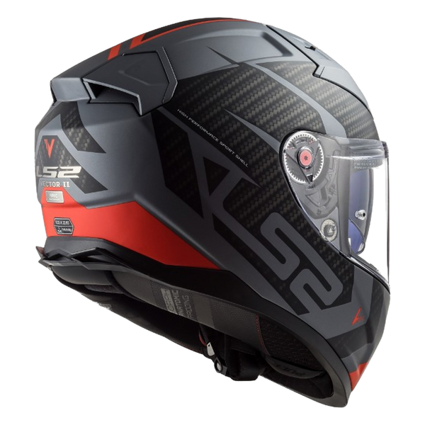 LS2 FF811 Vector II Helmet – Splitter Matt Titanium/Red