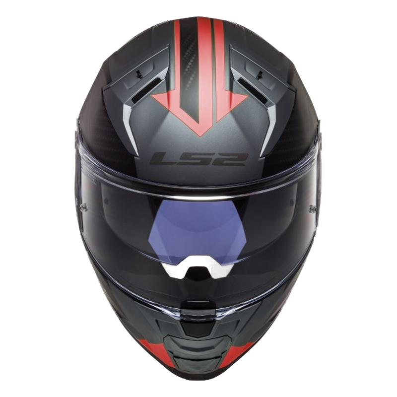 LS2 FF811 Vector II Helmet – Splitter Matt Titanium/Red