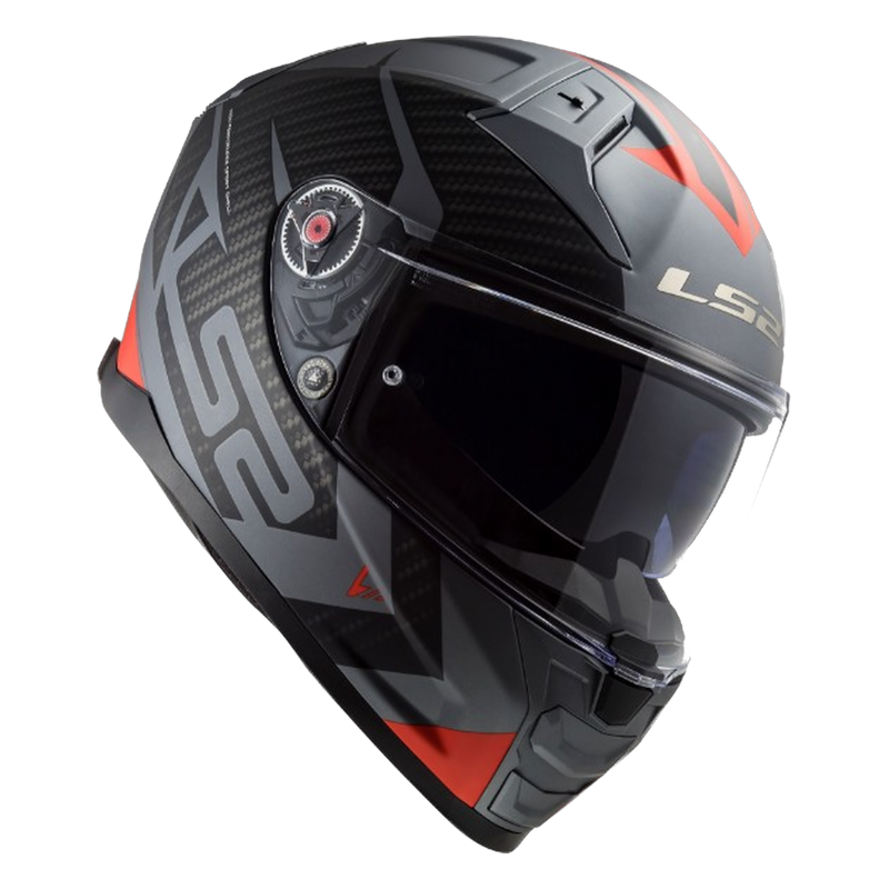 LS2 FF811 Vector II Helmet – Splitter Matt Titanium/Red