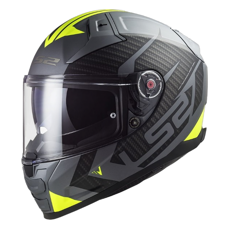 LS2 FF811 Vector II Helmet – Splitter Matt Titanium/Hi-Vis Yellow
