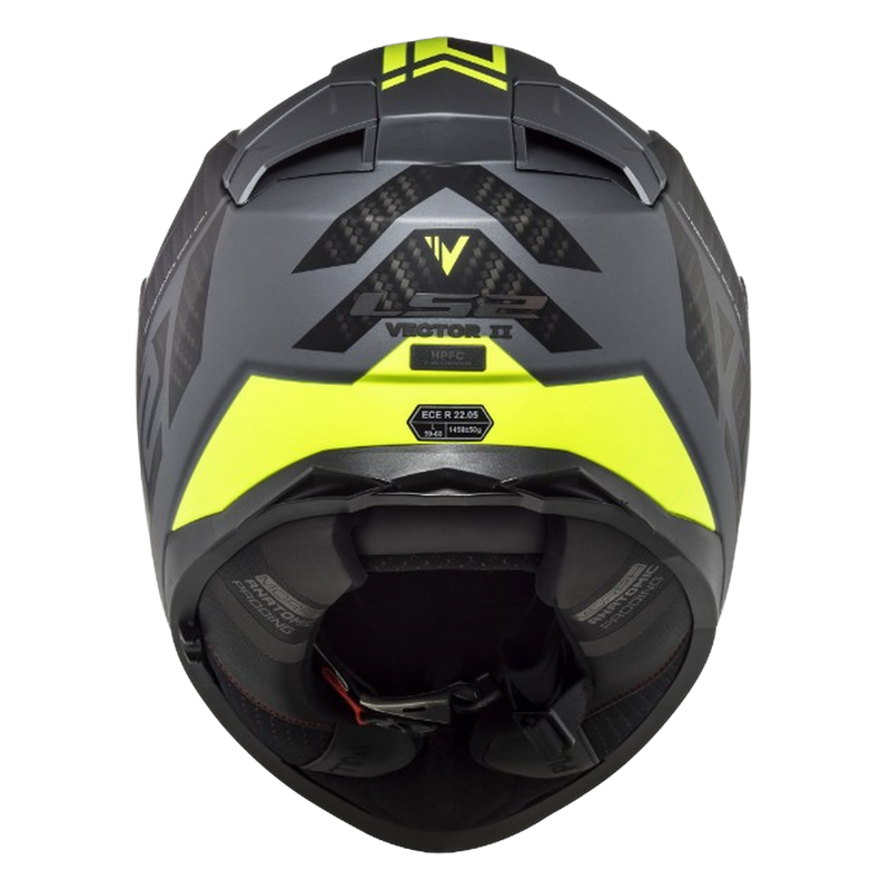 LS2 FF811 Vector II Helmet – Splitter Matt Titanium/Hi-Vis Yellow