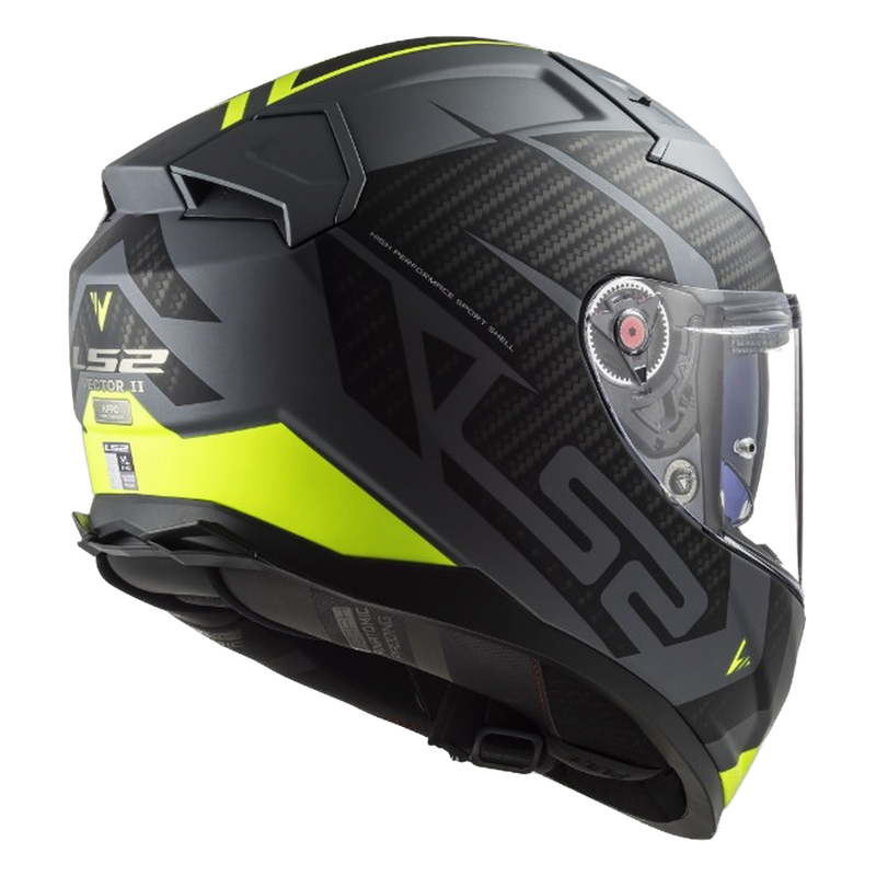 LS2 FF811 Vector II Helmet – Splitter Matt Titanium/Hi-Vis Yellow