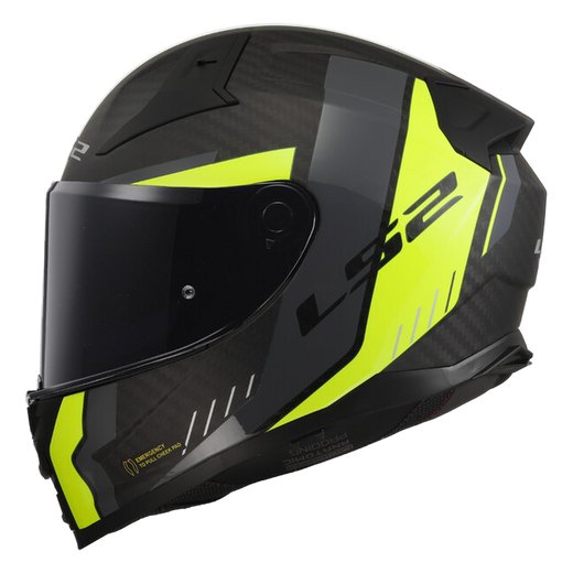 LS2 FF811 Vector II Carbon Helmet – Grid Matt Hi-Vis Yellow