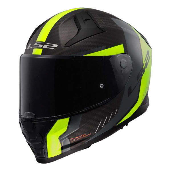 LS2 FF811 Vector II Carbon Helmet – Grid Matt Hi-Vis Yellow