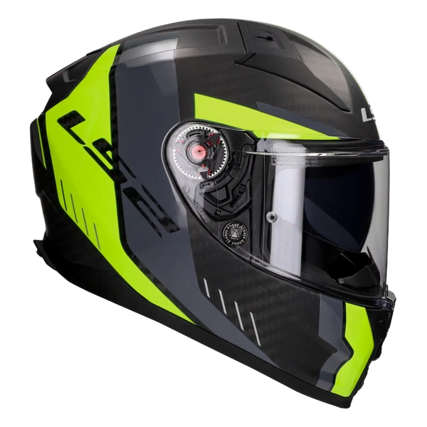 LS2 FF811 Vector II Carbon Helmet – Grid Matt Hi-Vis Yellow