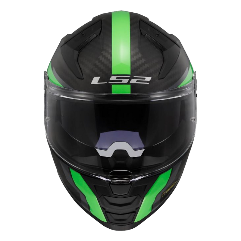 LS2 FF811 Vector II Carbon Helmet – Grid Matt Fluo Green