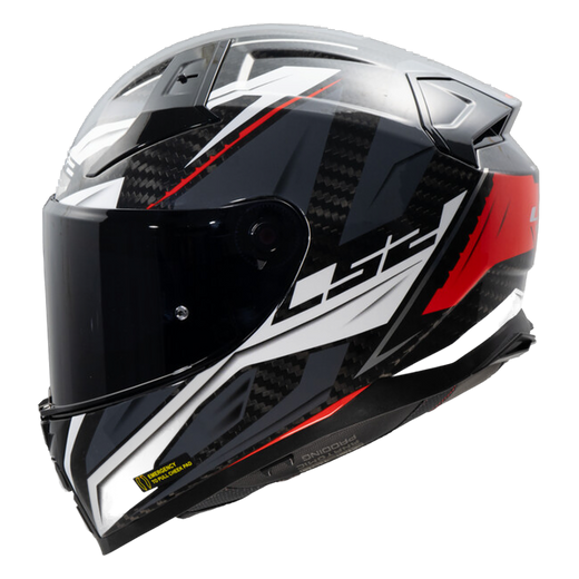 LS2 FF811 Vector II Carbon Helmet – Savage White/Red/Grey