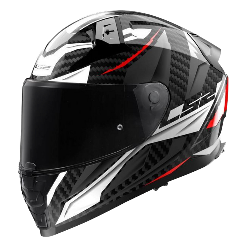 LS2 FF811 Vector II Carbon Helmet – Savage White/Red/Grey
