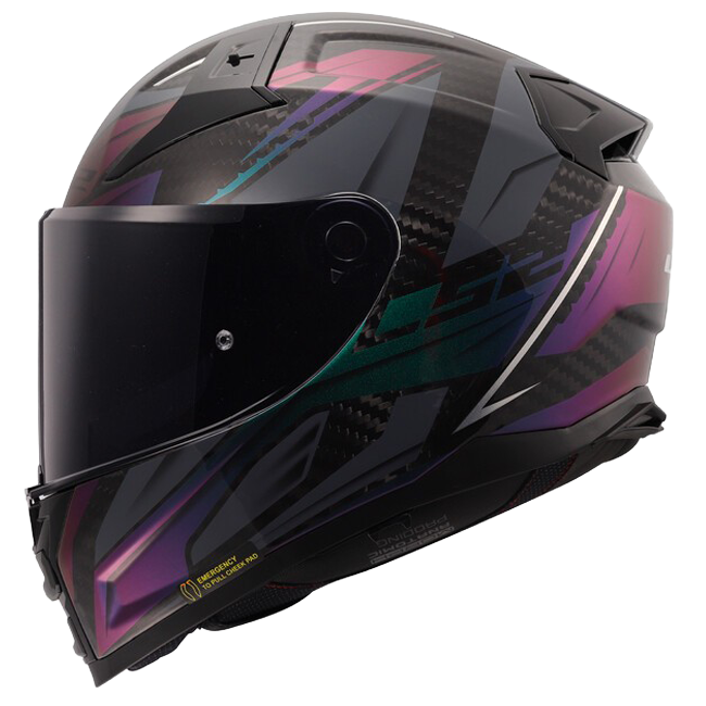 LS2 FF811 Vector II Carbon Helmet – Savage Chameleon