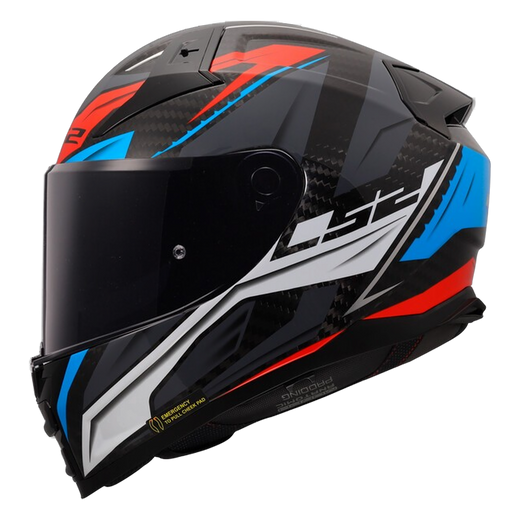 LS2 FF811 Vector II Carbon Helmet – Savage White/Blue/Red