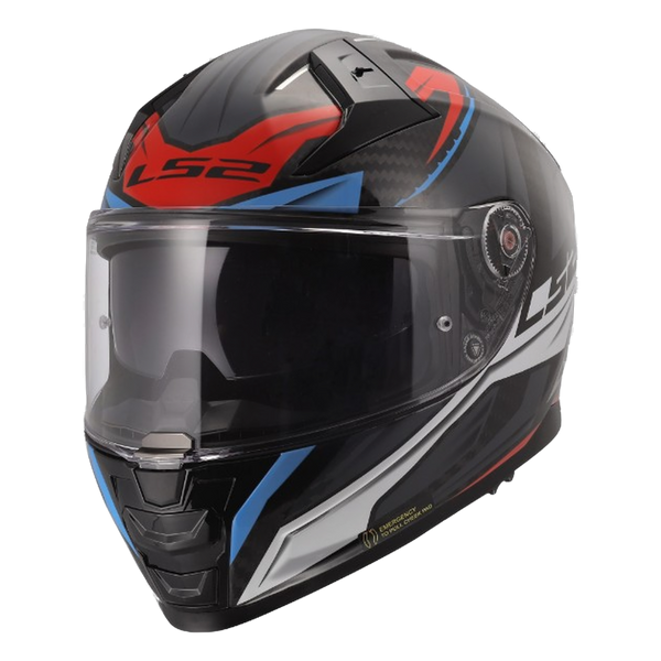 LS2 FF811 Vector II Carbon Helmet – Savage White/Blue/Red