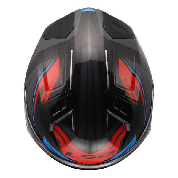 LS2 FF811 Vector II Carbon Helmet – Savage White/Blue/Red