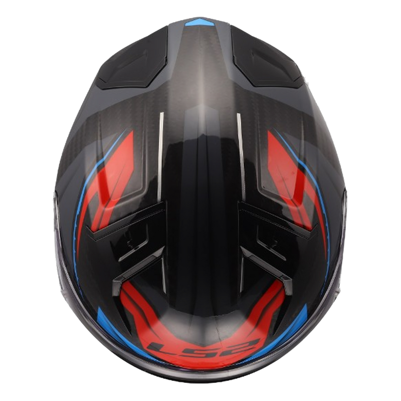 LS2 FF811 Vector II Carbon Helmet – Savage White/Blue/Red