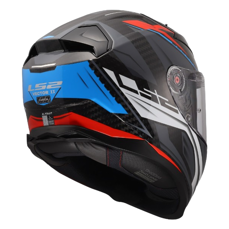 LS2 FF811 Vector II Carbon Helmet – Savage White/Blue/Red