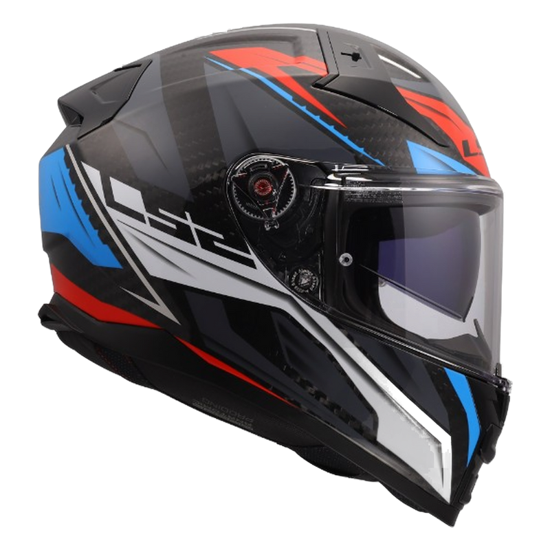 LS2 FF811 Vector II Carbon Helmet – Savage White/Blue/Red