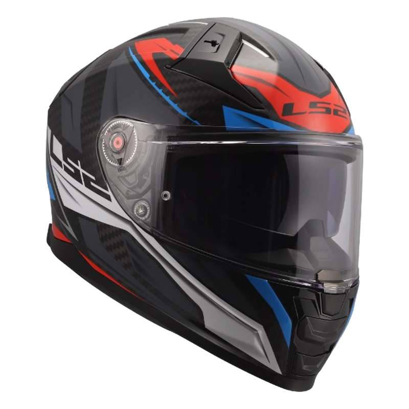 LS2 FF811 Vector II Carbon Helmet – Savage White/Blue/Red