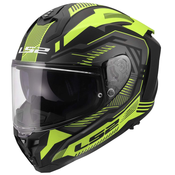 LS2 FF817 Challenger II Helm – Dravix Hi-Vis Yellow