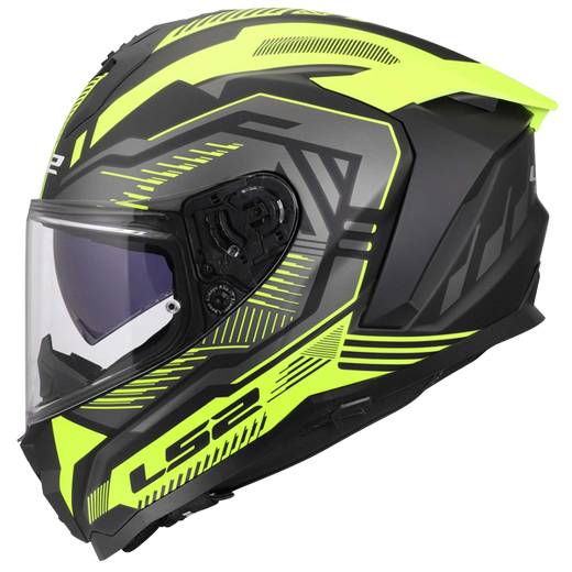 LS2 FF817 Challenger II Helm – Dravix Hi-Vis Yellow
