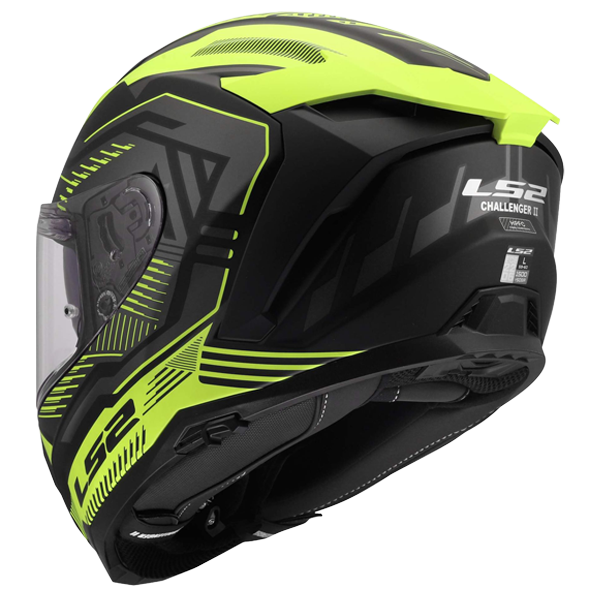 LS2 FF817 Challenger II Helm – Dravix Hi-Vis Yellow