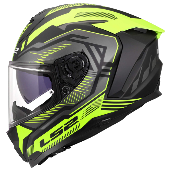 LS2 FF817 Challenger II Helm – Dravix Hi-Vis Yellow