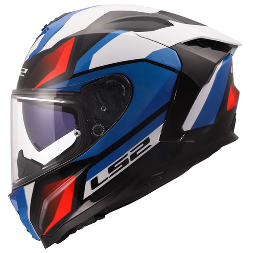 LS2 FF817 Challenger II Helm – Viper White/Blue/Red