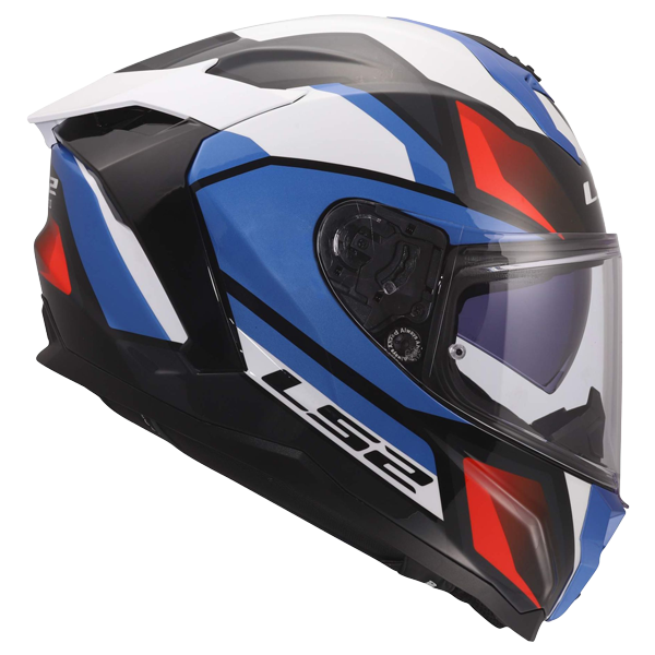 LS2 FF817 Challenger II Helm – Viper White/Blue/Red