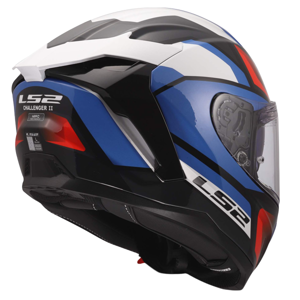 LS2 FF817 Challenger II Helm – Viper White/Blue/Red