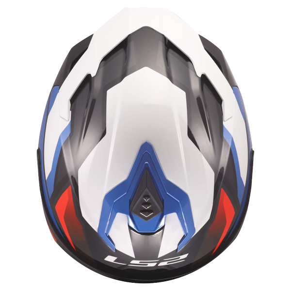 LS2 FF817 Challenger II Helm – Viper White/Blue/Red