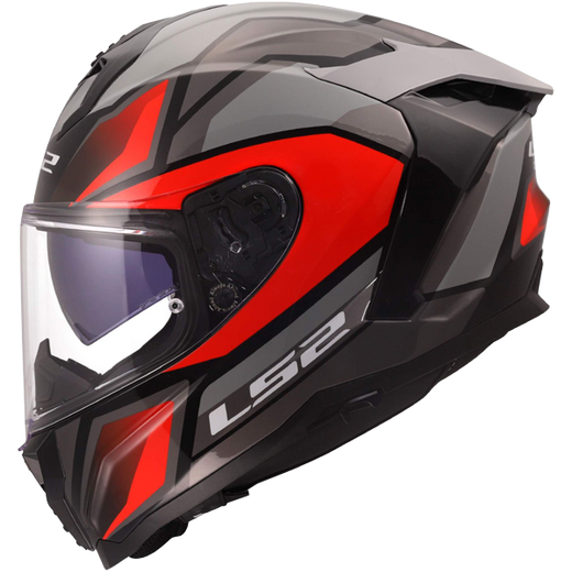 LS2 FF817 Challenger II Helm – Viper Grey/Red