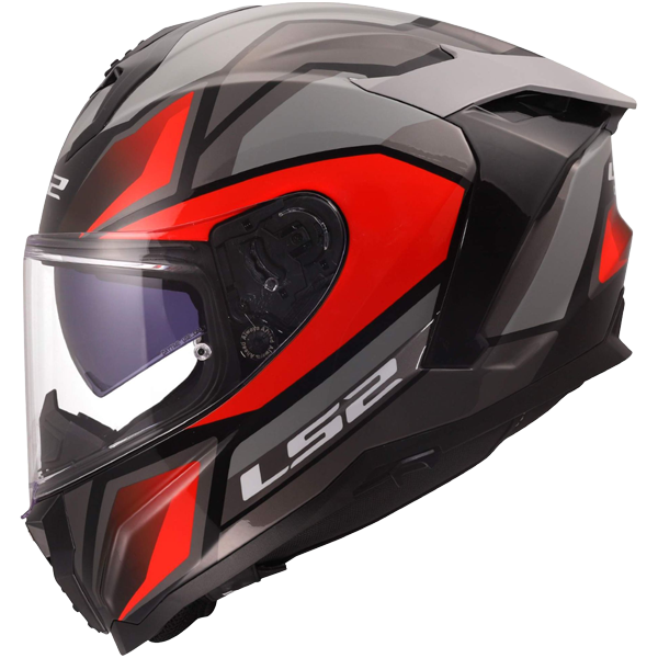 LS2 FF817 Challenger II Helm – Viper Grey/Red