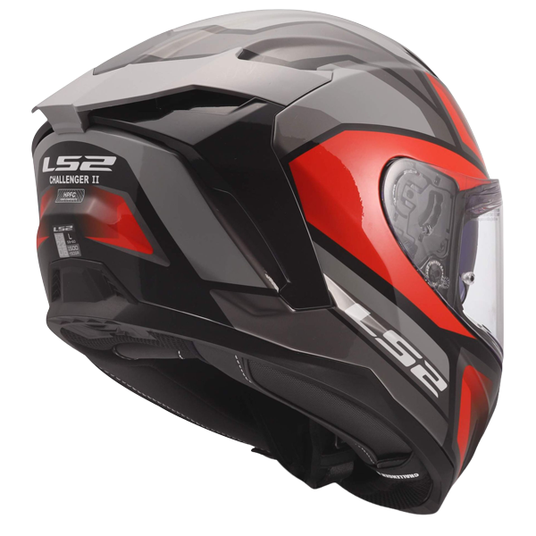 LS2 FF817 Challenger II Helm – Viper Grey/Red