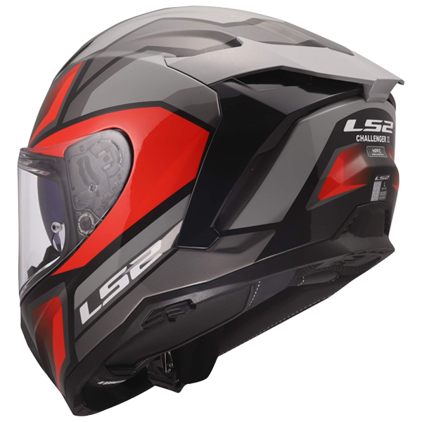 LS2 FF817 Challenger II Helm – Viper Grey/Red