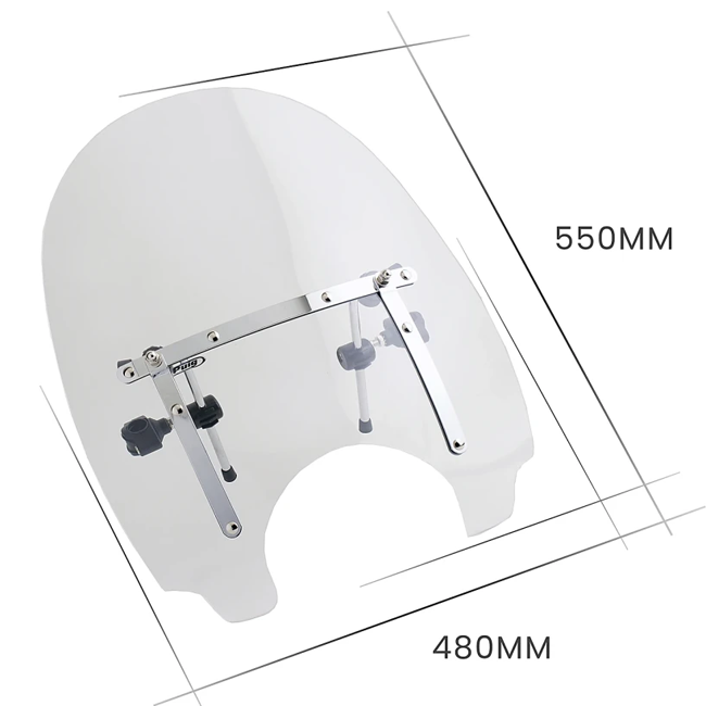 Puig Daytona III Windscreen for Yamaha XV950 (2015–2018) – dimensions