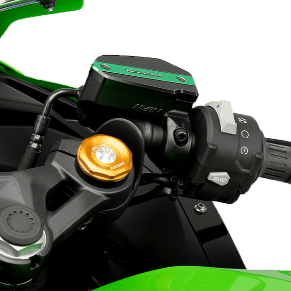 Puig CNC-machined aluminium front brake fluid reservoir cap for Kawasaki ZX-4 RR 2023-2026