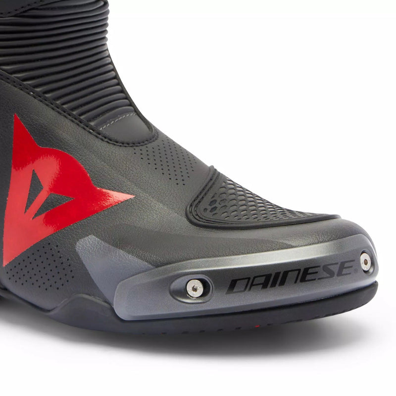 Dainese Axial 2 Air men's motorcycle racing boot in black with red logo