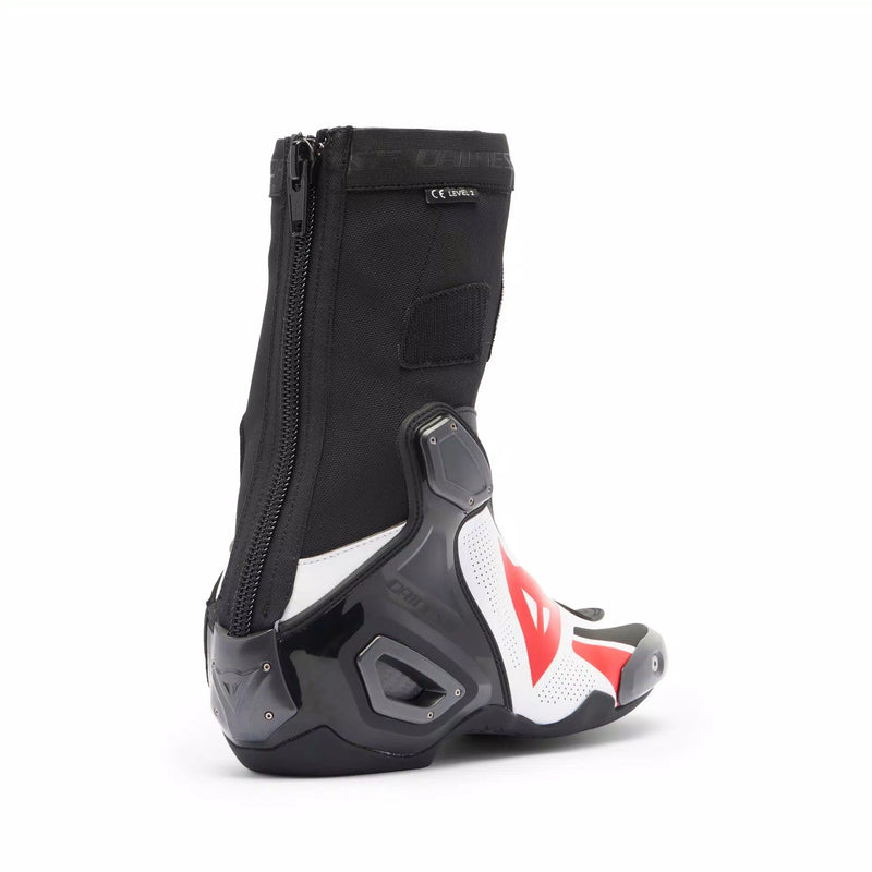 Dainese Axial 2 Air men's motorcycle racing boots in black and white