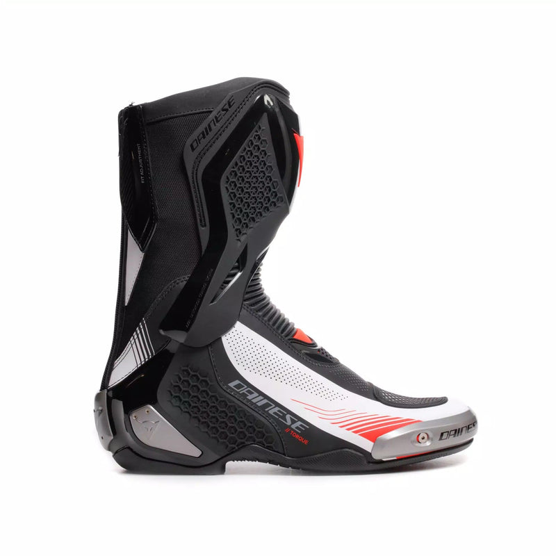 Dainese Torque 4 Air men's motorcycle boots in black, white and red colourway