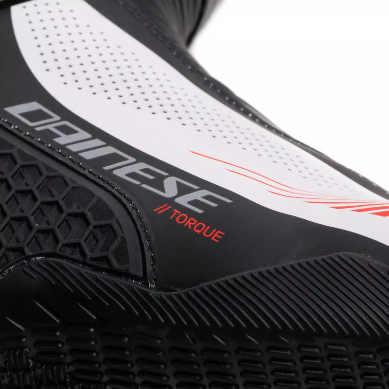 Dainese Torque 4 Air men's motorcycle boots in black, white and red colourway