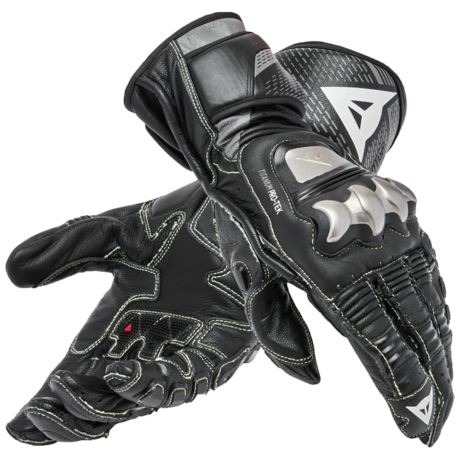 Dainese Full Metal 7 Racing leather motorcycle gloves in black