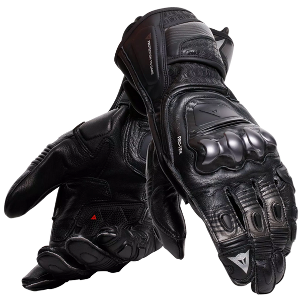 Dainese Fiero Racing motorcycle leather gloves in black, men's