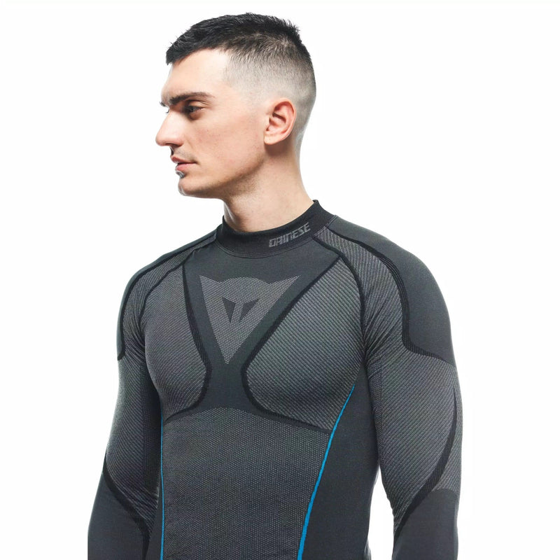 Dainese Dry LS long-sleeve base layer top for men, moisture-wicking seamless construction